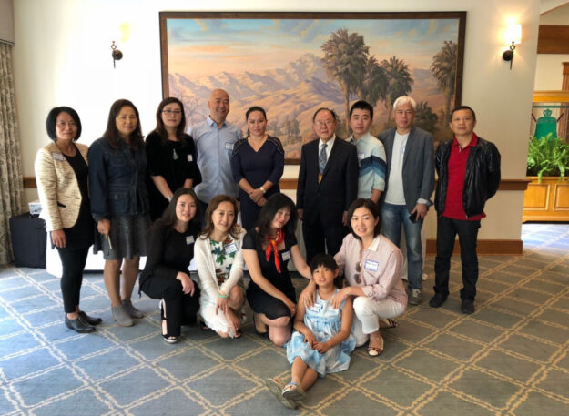 Group picture with friends at an event